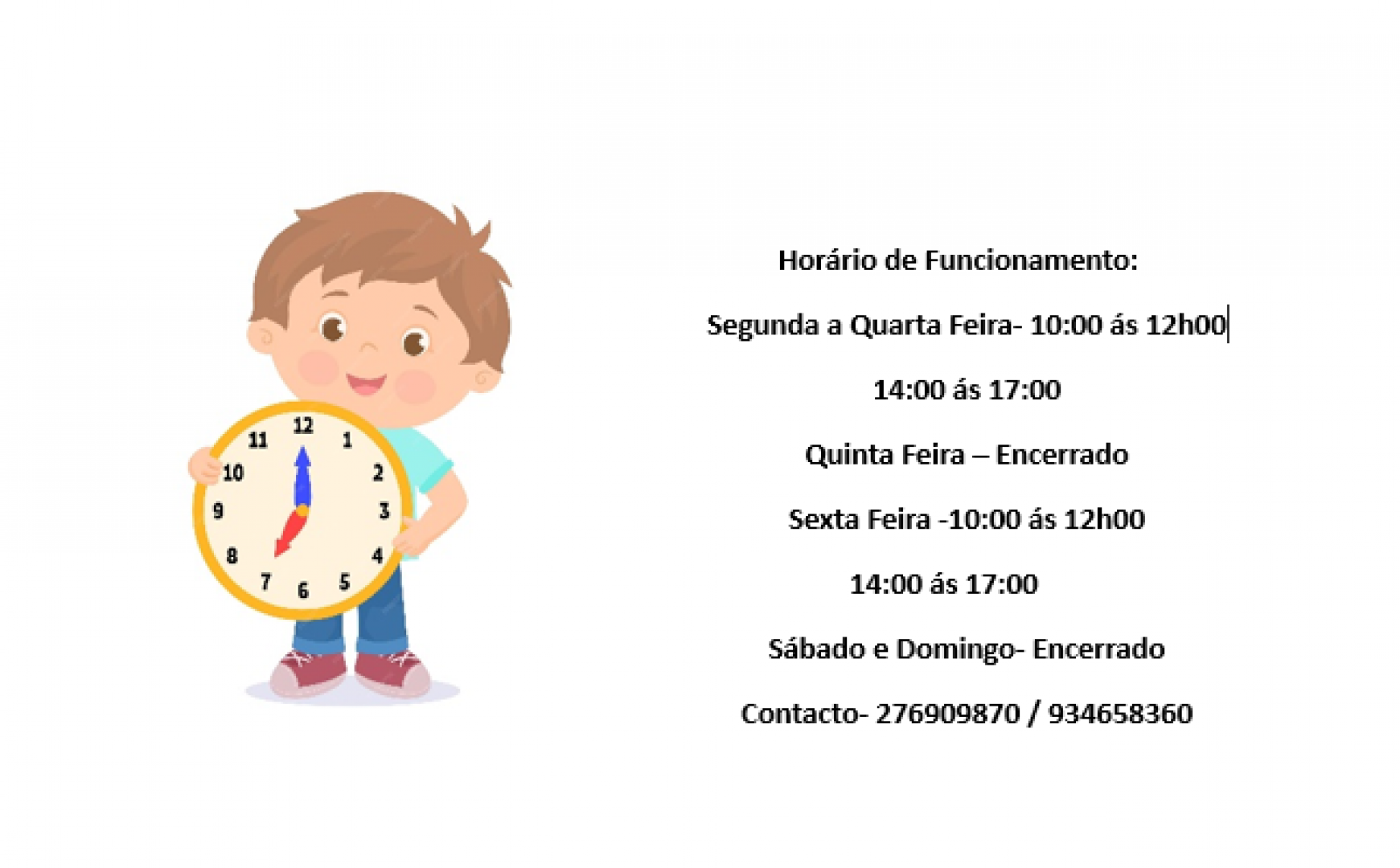 Hor&aacute;rio de Funcionamento